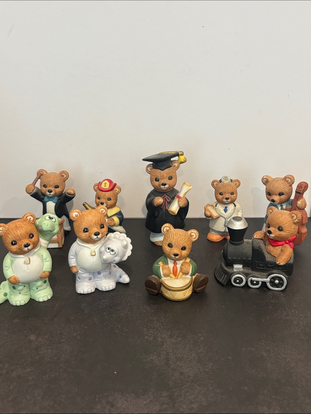 Vintage Homco Bear Figurines Lot of 9
